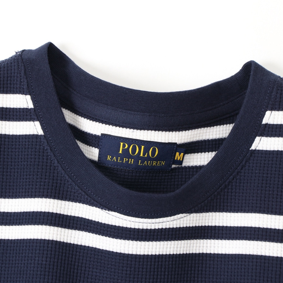 ストライプ ロングスリーブ ワッフルTシャツ 20FW ポロ ラルフ ローレン(RM8-S303)