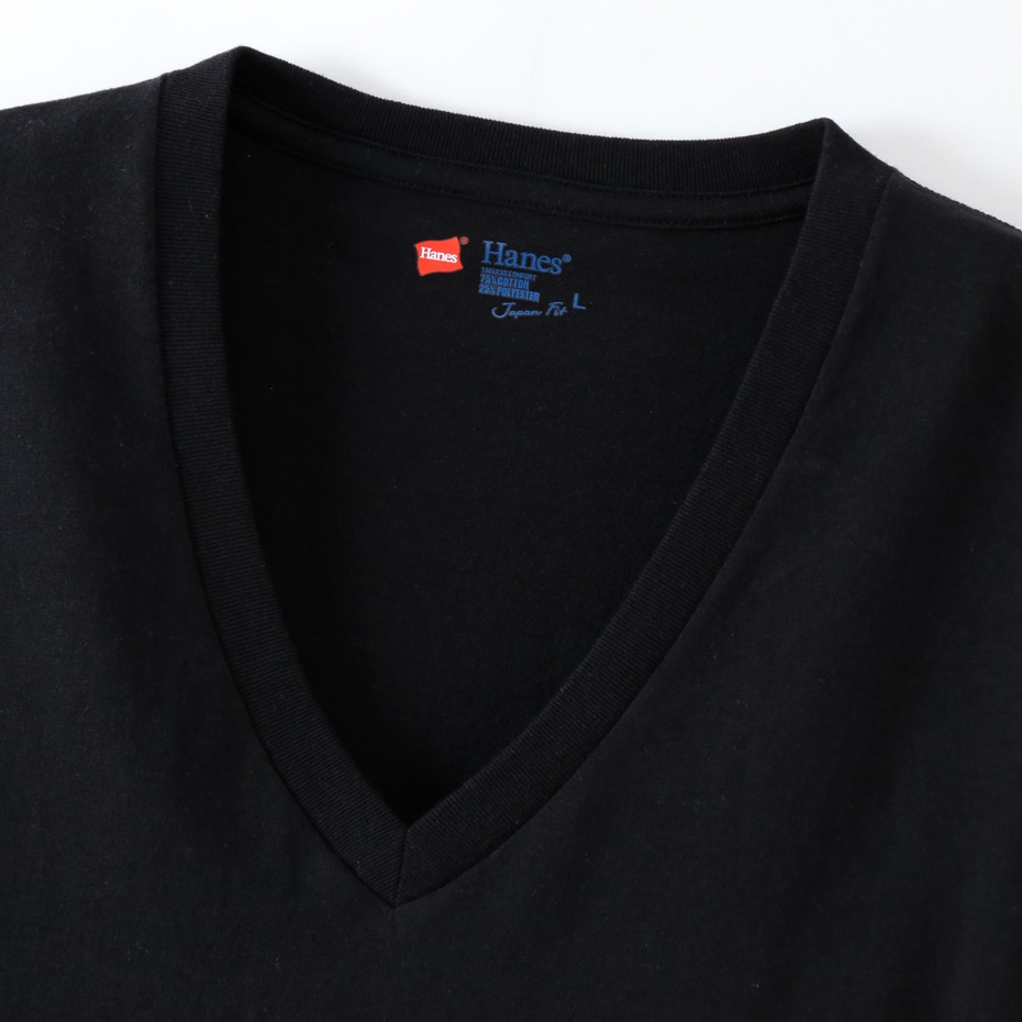 ジャパンフィット ブルーパック【2枚組】VネックTシャツ 18FW Japan Fit ヘインズ(H5225)