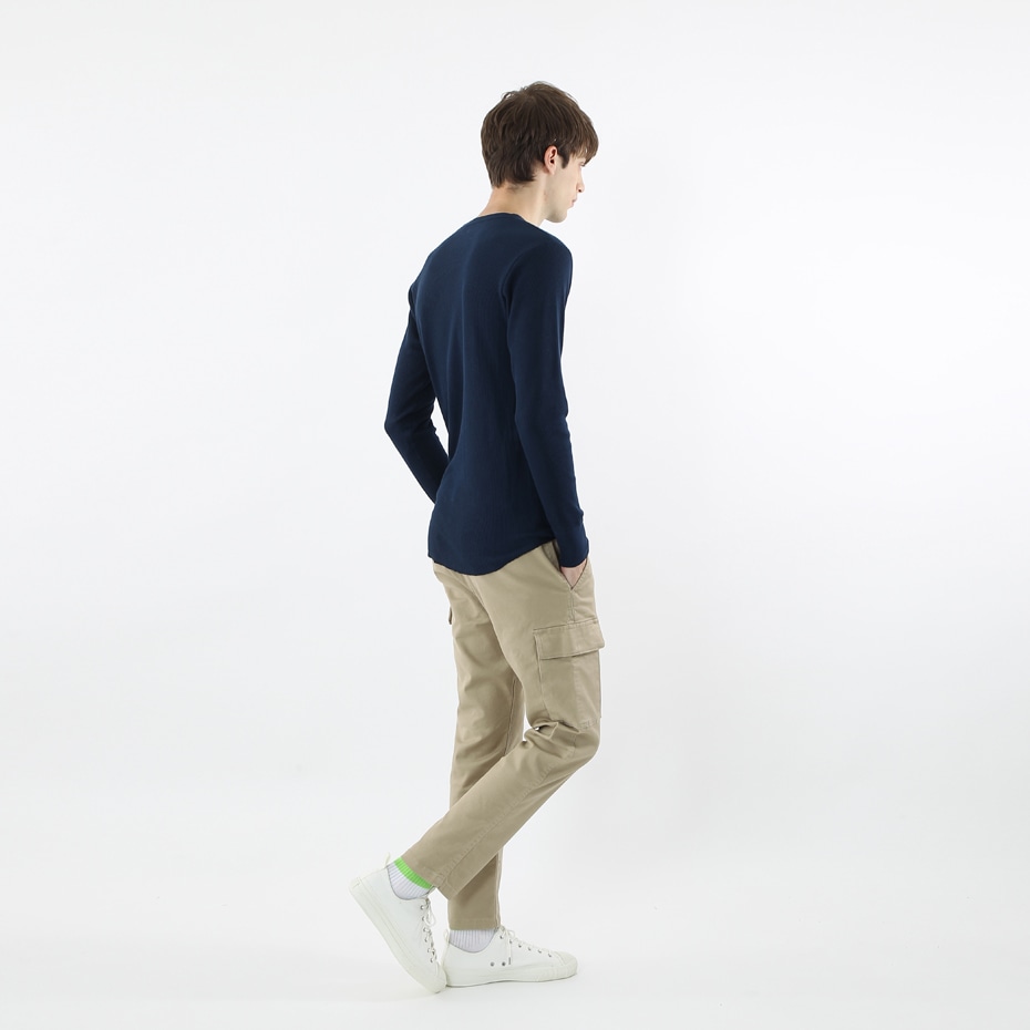 サーマルヘンリーネックロングスリーブTシャツ 17FW ヘインズ(HM4-G503)