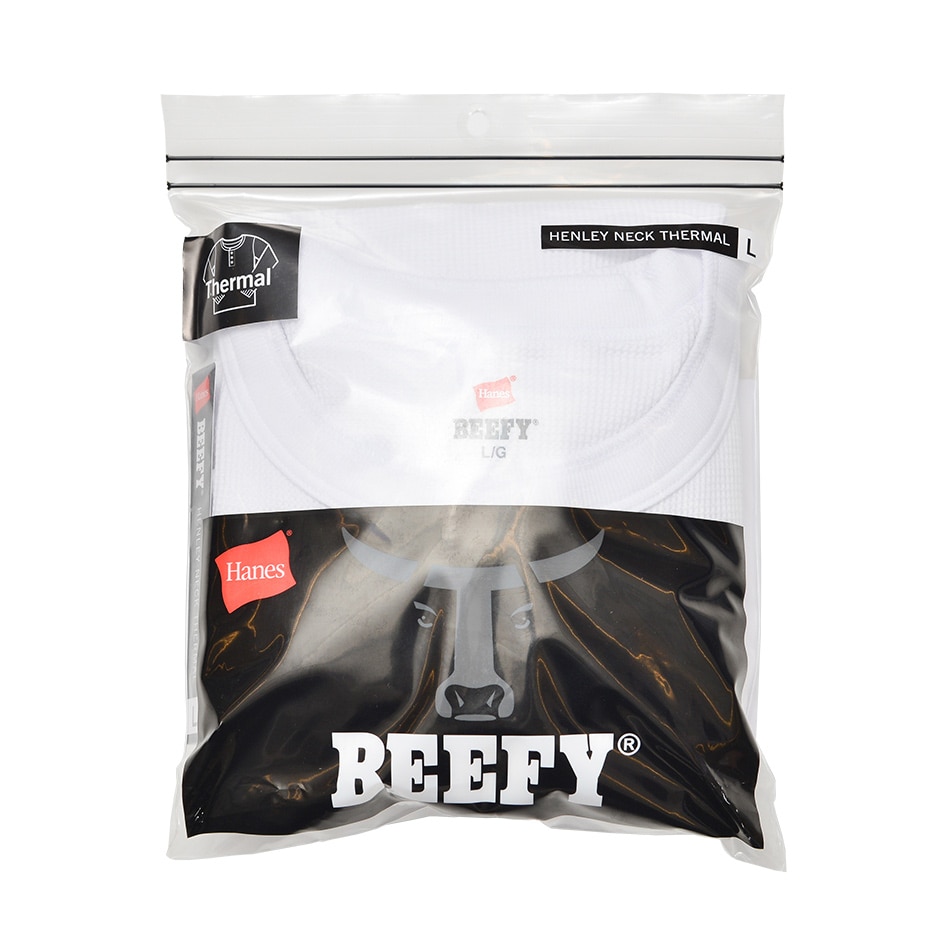 ビーフィー サーマルヘンリーネックロングスリーブTシャツ 20FW BEEFY-T ヘインズ(HM4-S104)