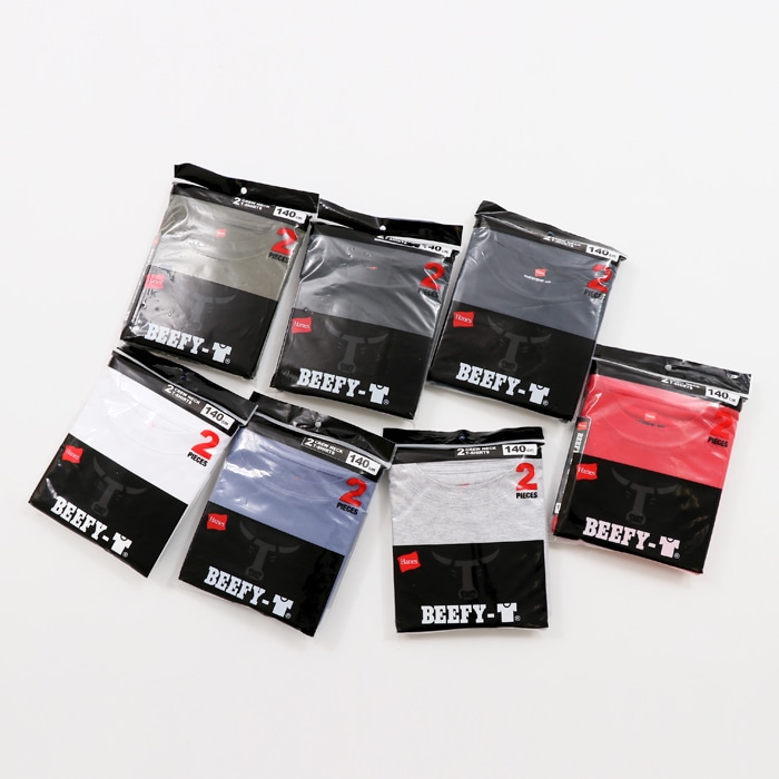 キッズ 【2枚組】 ビーフィーTシャツ 17FW BEEFY-T ヘインズ(HS8561)