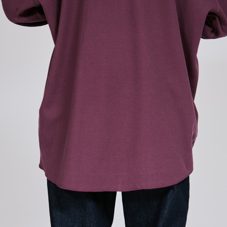Hanes originals ワッフルヘンリーネックロングスリーブTシャツ 25FW ヘインズ(HW4-C104)