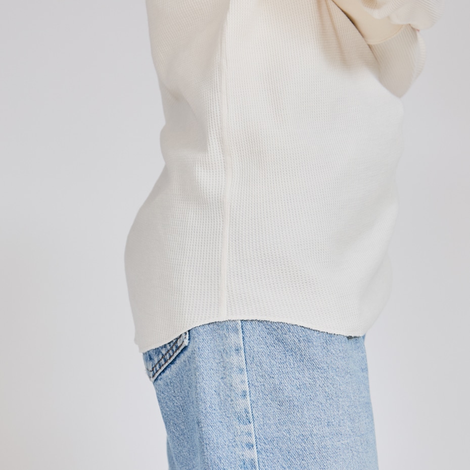 Hanes originals ワッフルクルーネックロングスリーブTシャツ 25FW ヘインズ(HW4-C501)