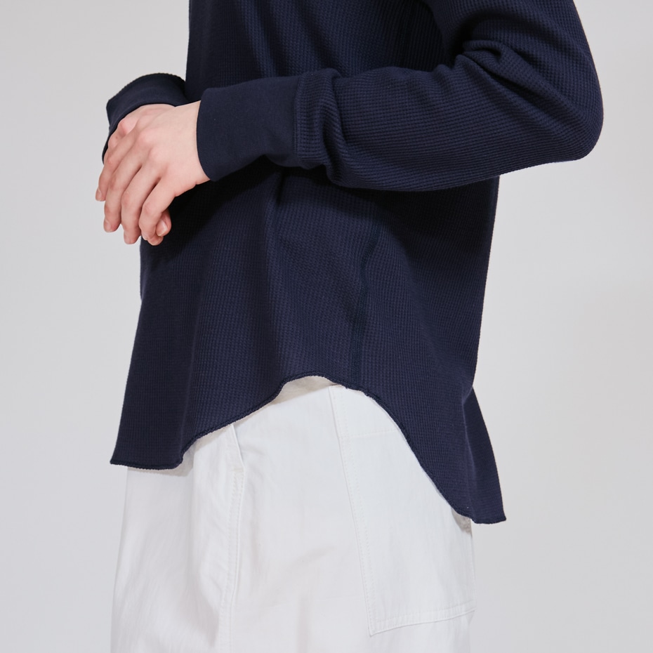 Hanes originals ワッフルタートルネックロングスリーブTシャツ 25FW ヘインズ(HW4-C502)