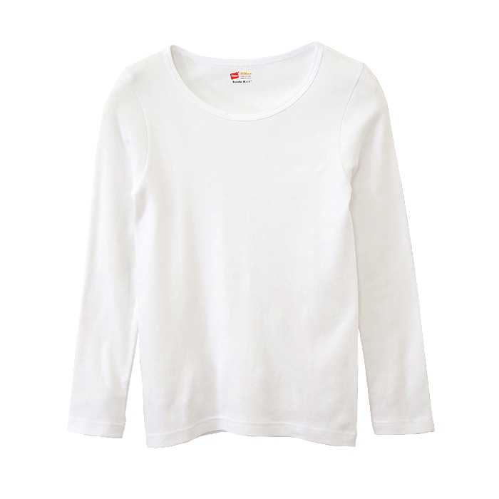 ウィメンズ クルーネックロングスリーブTシャツ 18FW スエードニット ヘインズ(HW4-L501)
