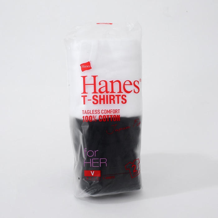 ウィメンズ ジャパンフィット【2枚組】VネックTシャツ 18SS Japan Fit for HER ヘインズ(HW5125)