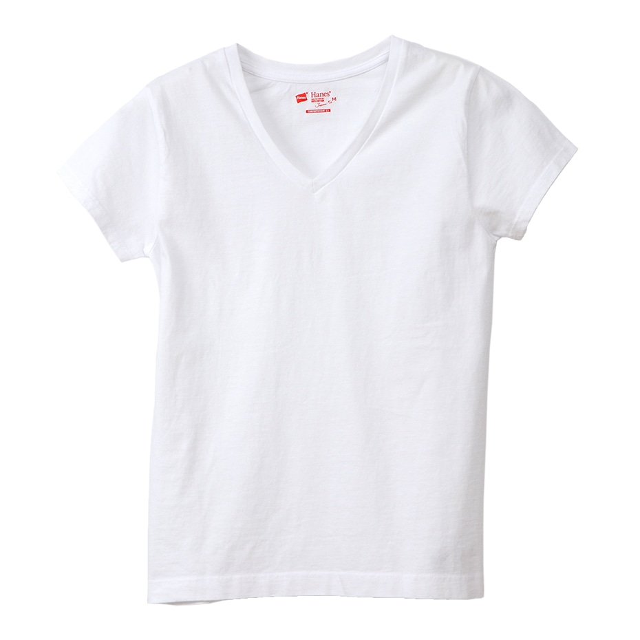 ウィメンズ ジャパンフィット【2枚組】VネックTシャツ 5.3oz 20FW Japan Fit for HER ヘインズ(HW5315)