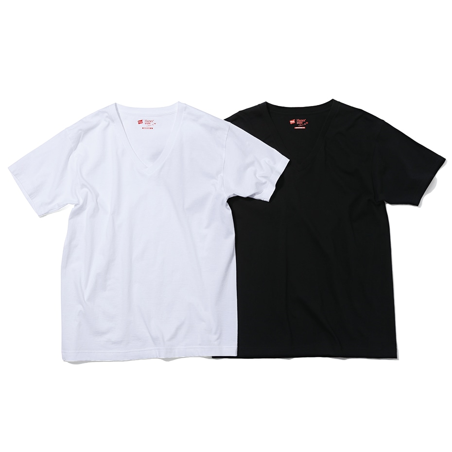 ジャパンフィット【2枚組】VネックTシャツ 5.3oz 19FW Japan Fit ヘインズ(H5325)