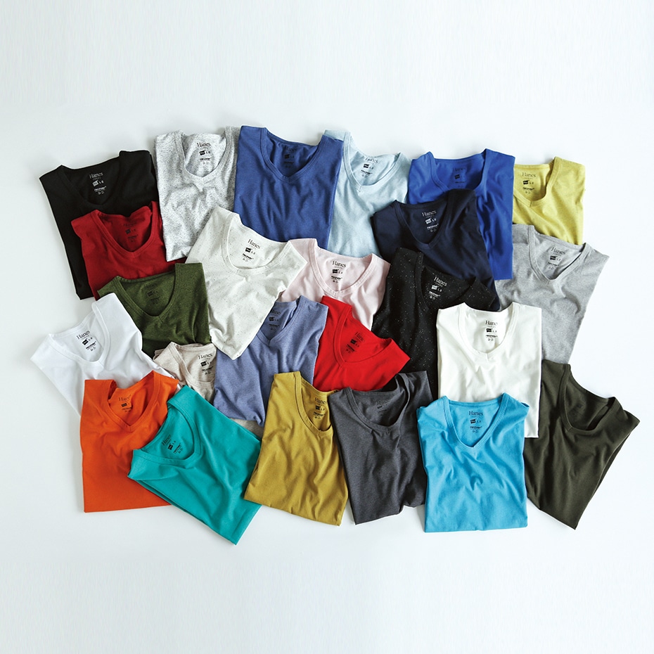 クルーネックTシャツ 19FW Hanes colors ヘインズ(HM1-P101)