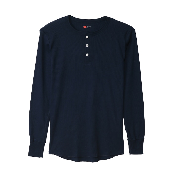 サーマルヘンリーネックロングスリーブTシャツ 17FW ヘインズ(HM4-G503)