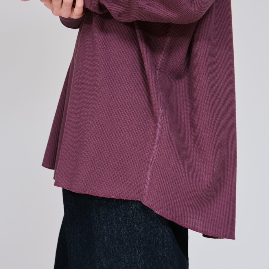 Hanes originals ワッフルヘンリーネックロングスリーブTシャツ 25FW ヘインズ(HW4-C104)