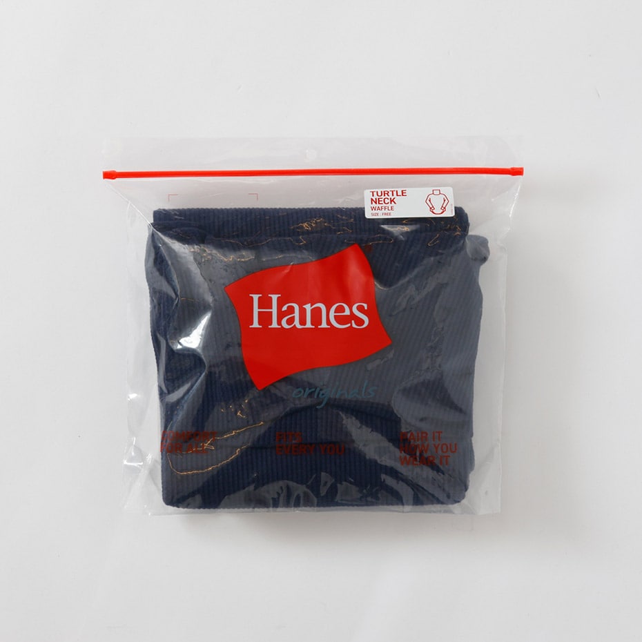 Hanes originals ワッフルタートルネックロングスリーブTシャツ 25FW ヘインズ(HW4-C502)