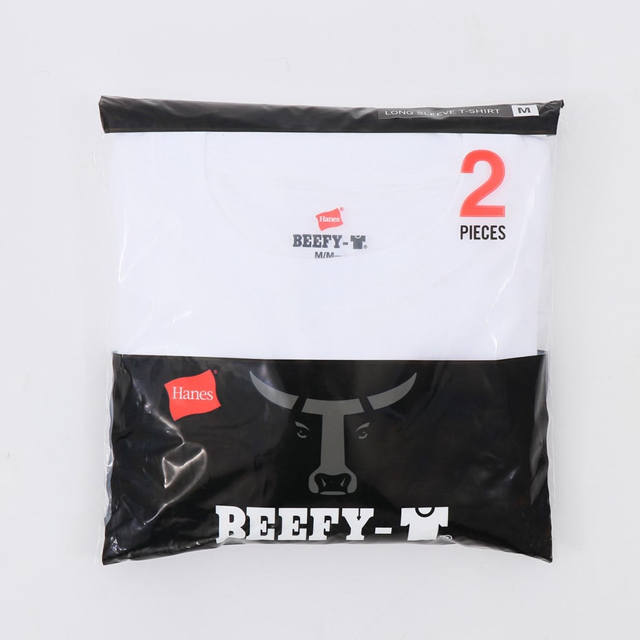 【2枚組】ビーフィーロングスリーブTシャツ 20FW 【秋冬新作】BEEFY-T ヘインズ(H5186-2)