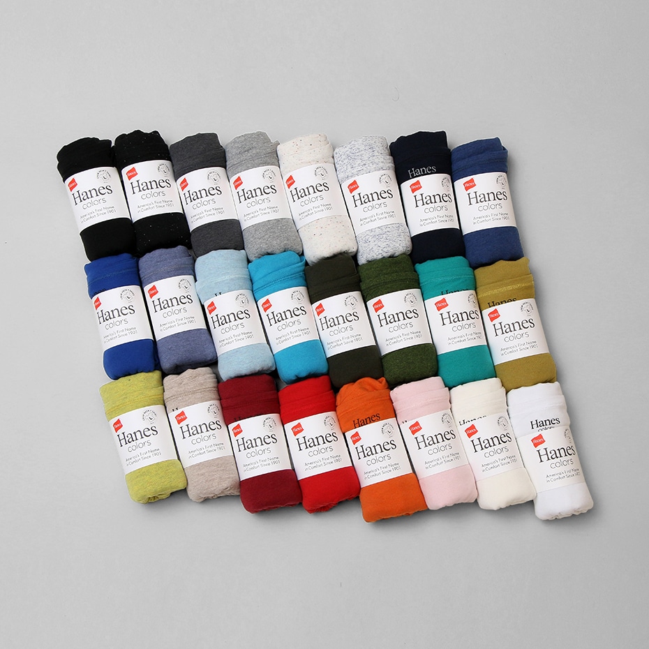 クルーネックTシャツ 19FW Hanes colors ヘインズ(HM1-P101)