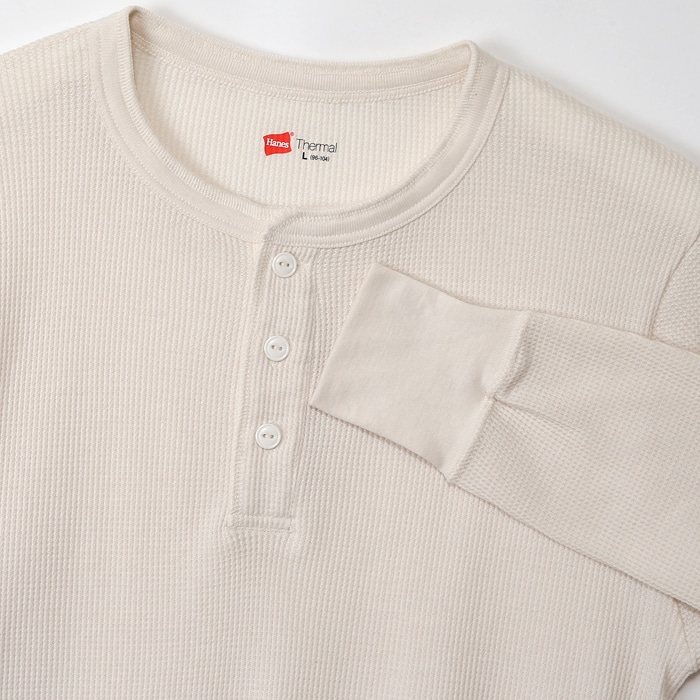 サーマルヘンリーネックロングスリーブTシャツ 17FW ヘインズ(HM4-G503)