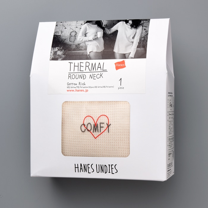 ウィメンズ サーマルラウンドネック 18FW Hanes Undies ヘインズ(HW4-L503)