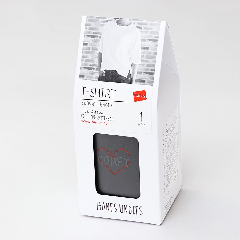 ウィメンズ Elbow-length 【5分丈】 Tシャツ 19SS Hanes Undies ヘインズ(HW4-P201)