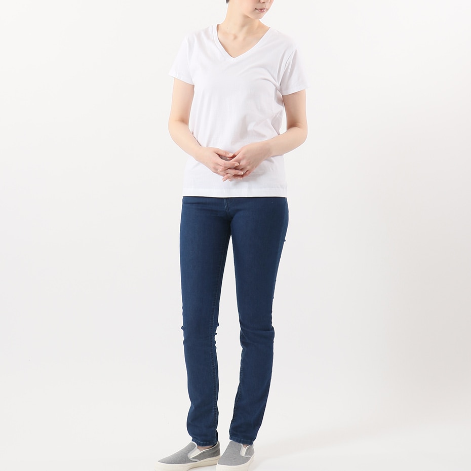 ウィメンズ ジャパンフィット【2枚組】VネックTシャツ 5.3oz 19FW Japan Fit for HER ヘインズ(HW5325)