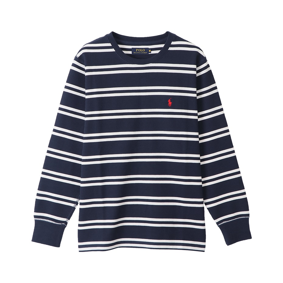ストライプ ロングスリーブ ワッフルTシャツ 20FW ポロ ラルフ ローレン(RM8-S303)