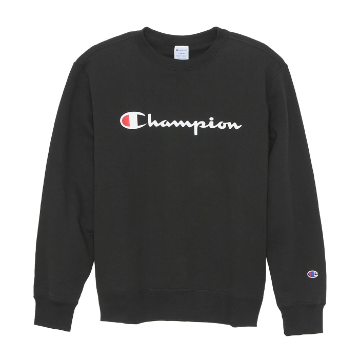 クルーネックスウェットシャツ ブラック | チャンピオンの公式通販サイト