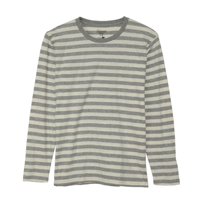 ボーダーロングスリーブTシャツ 15FW ヘインズカジュアル ヘインズ(H3-C402)