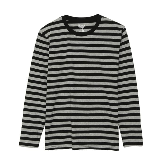ボーダーロングスリーブTシャツ 15FW ヘインズカジュアル ヘインズ(H3-C402)