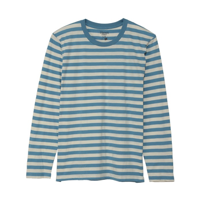 ボーダーロングスリーブTシャツ 15FW ヘインズカジュアル ヘインズ(H3-C402)