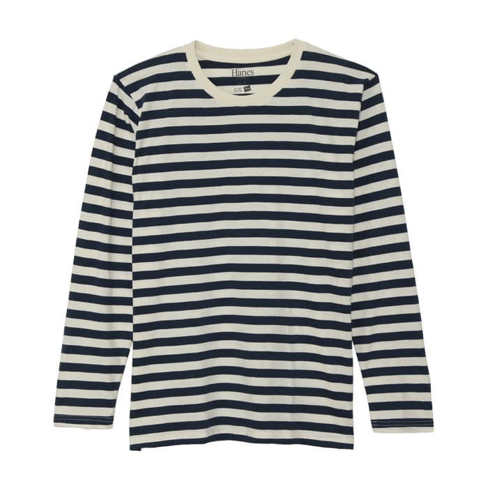 ボーダーロングスリーブTシャツ 15FW ヘインズカジュアル ヘインズ(H3-C402)