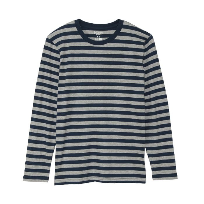 ボーダーロングスリーブTシャツ 15FW ヘインズカジュアル ヘインズ(H3-C402)