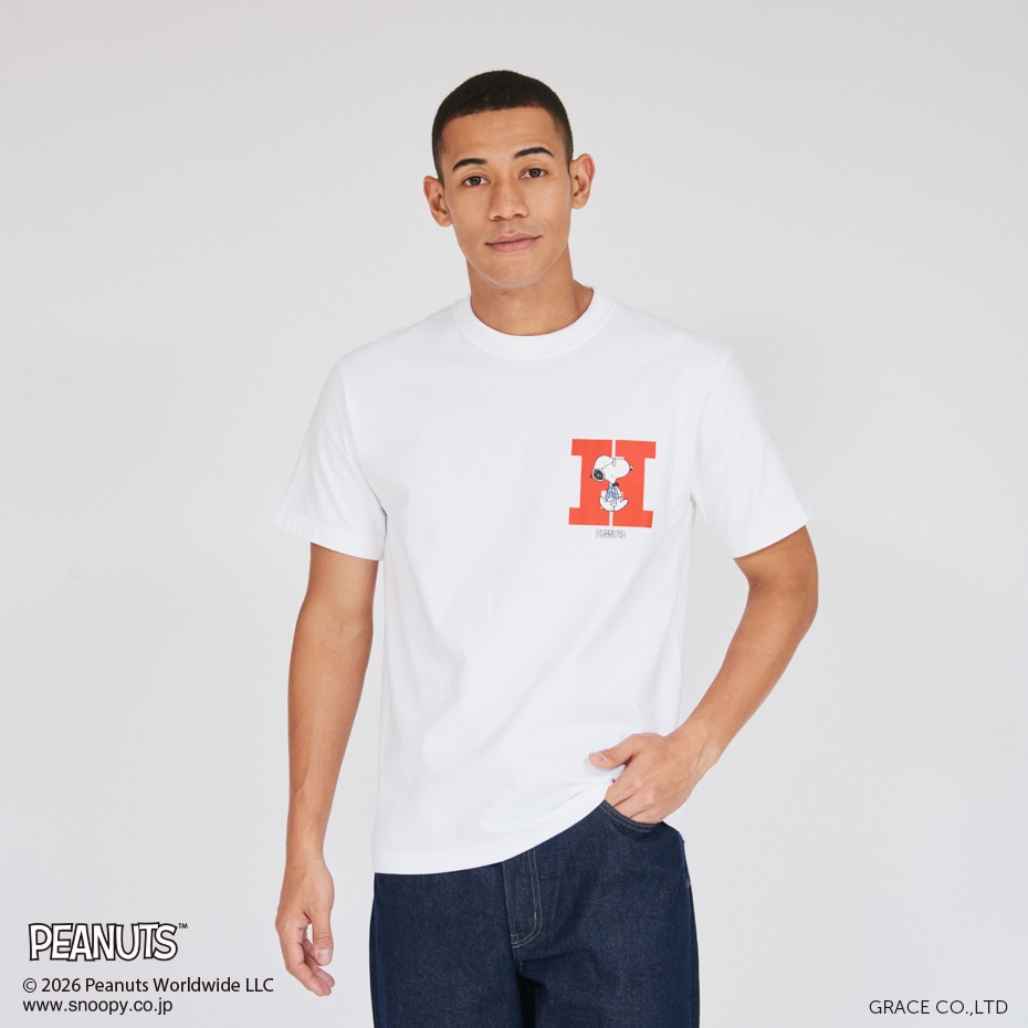 PEANUTS x BEEFY-T �N���[�l�b�NT�V���c 26SS BEEFY-T �w�C���Y(HM1-D003)