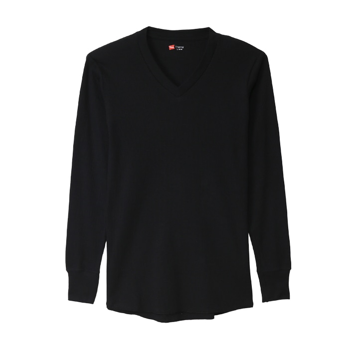 サーマルVネックロングスリーブTシャツ 17FW ヘインズ(HM4-G502)