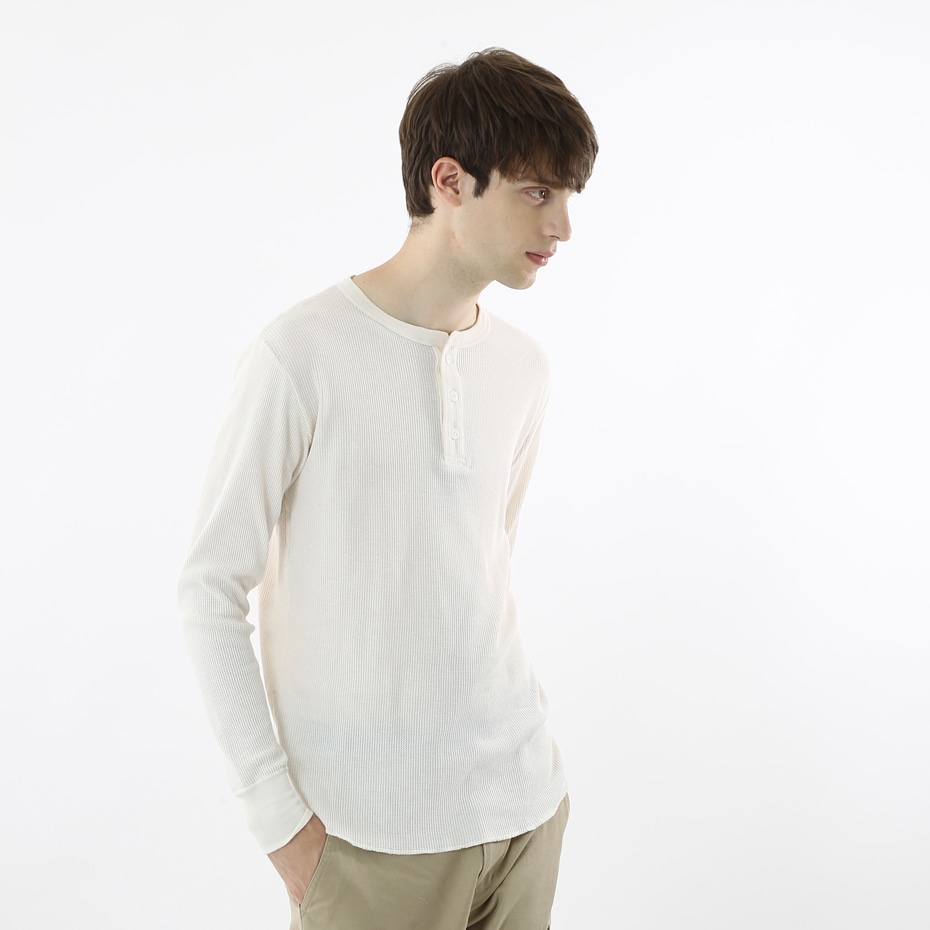 サーマルヘンリーネックロングスリーブTシャツ 17FW ヘインズ(HM4-G503)