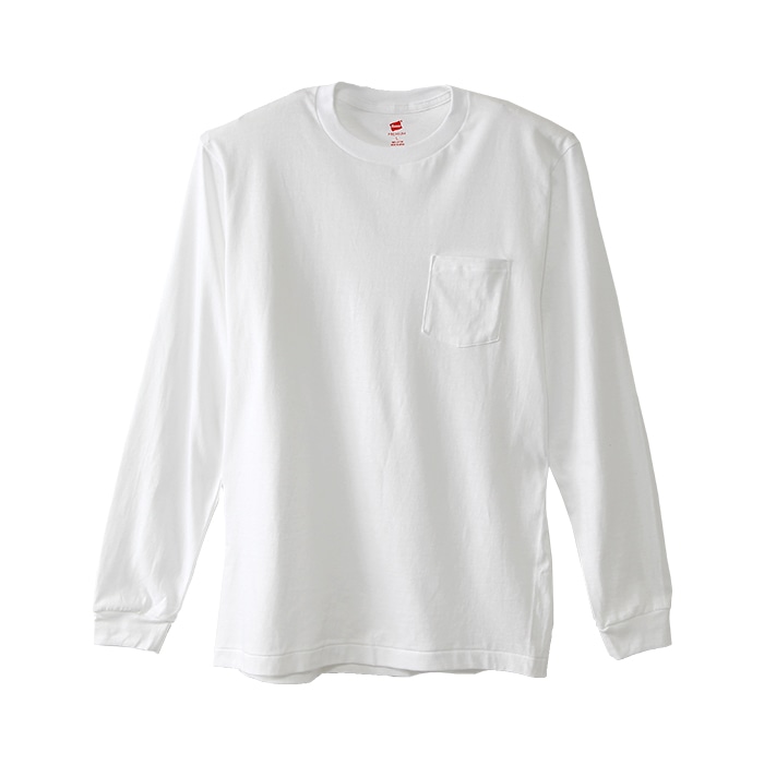 ヘインズ プレミアム クルーネックポケットロングスリーブTシャツ 18FW PREMIUM ヘインズ(HM4-L002)