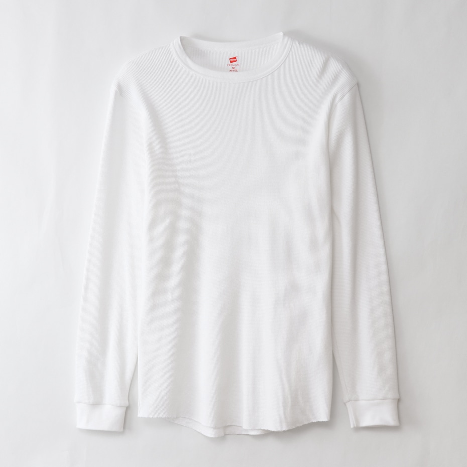 ヘインズ プレミアム クルーネック サーマル ロングスリーブTシャツ 18FW PREMIUM ヘインズ(HM4-N001)