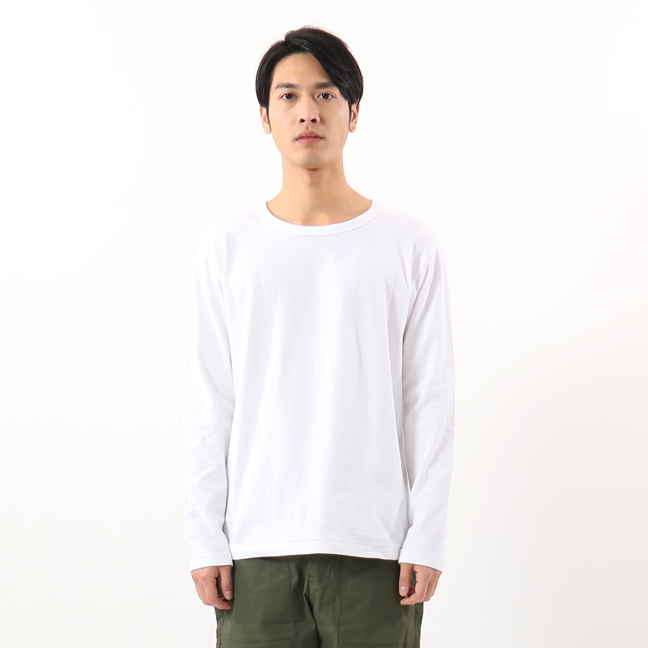 ヘインズ プレミアム クルーネック リブロングスリーブTシャツ 20FW PREMIUM ヘインズ(HM4-S001)
