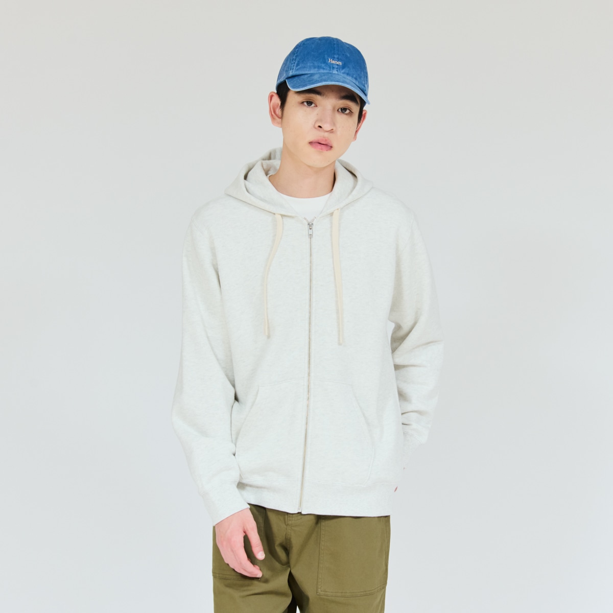 Hanes SWEATS SHIRO �X�E�F�b�g�W�b�v�A�b�v�t�[�f�B�[