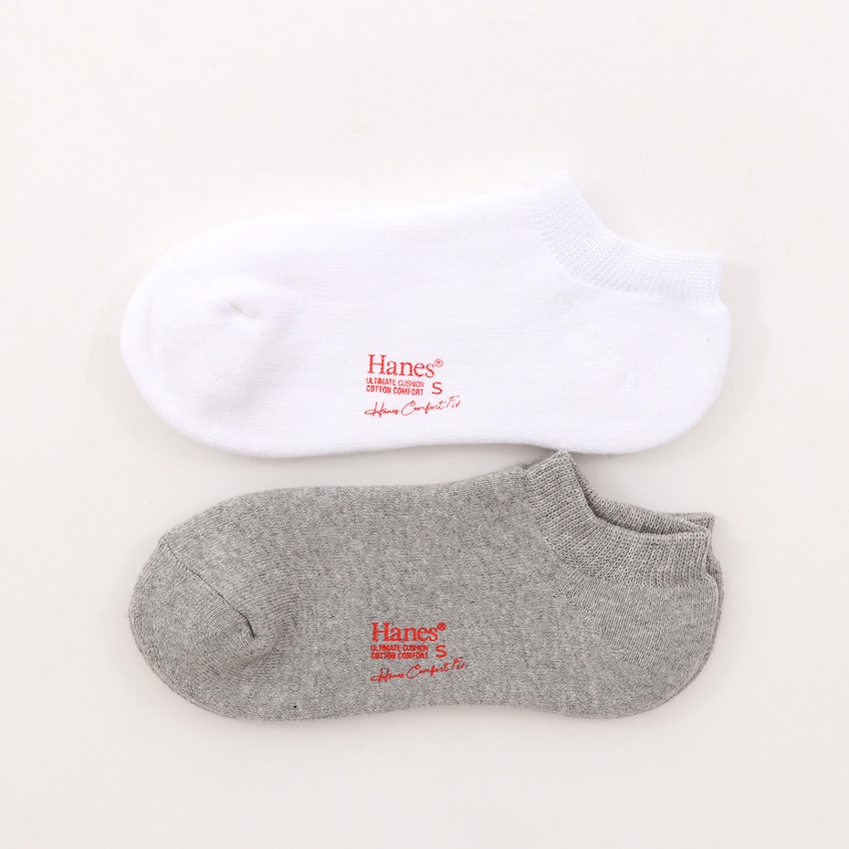 2足組 スニーカーインソックス COMFORT FIT【フルパイル】 ヘインズ(HMSBP402)