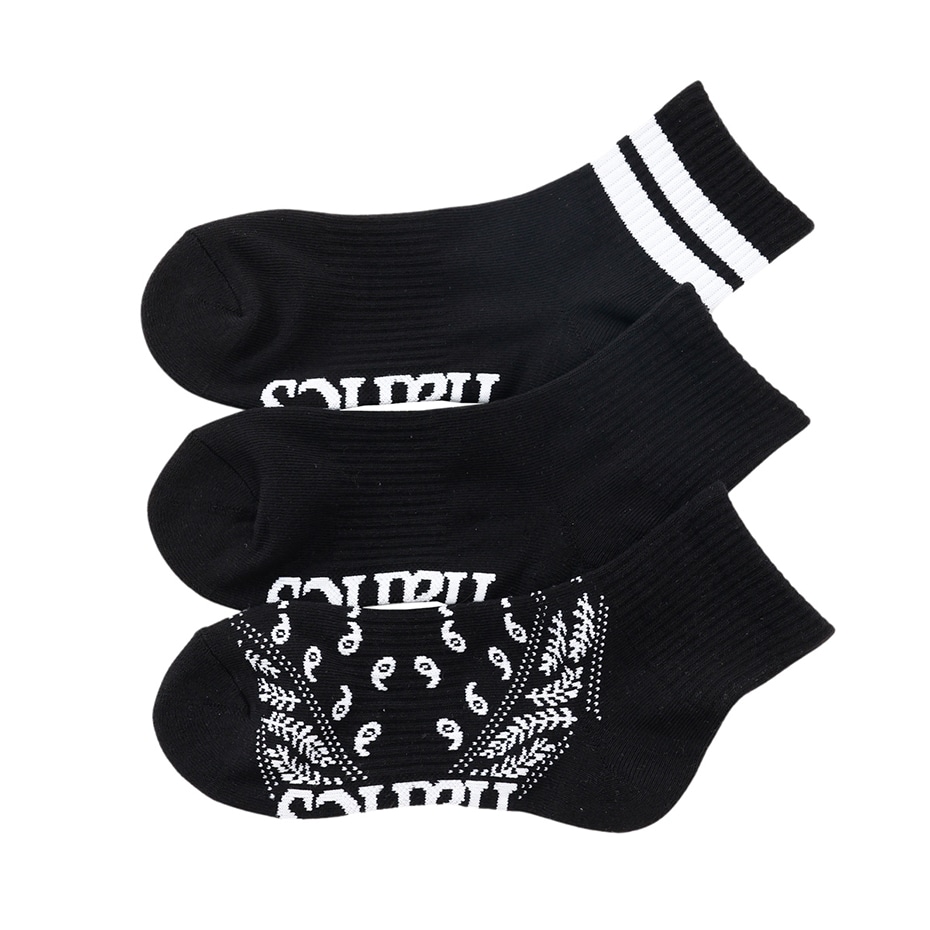 3足組 クォーターレングスソックス【つま先・踵パイル】25SS ヘインズ(HMSCB202)