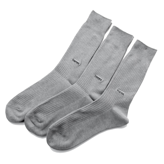 3足組 フルレングスリブソックス【ノンパイル】 18SS ヘインズ(HMSCG002)