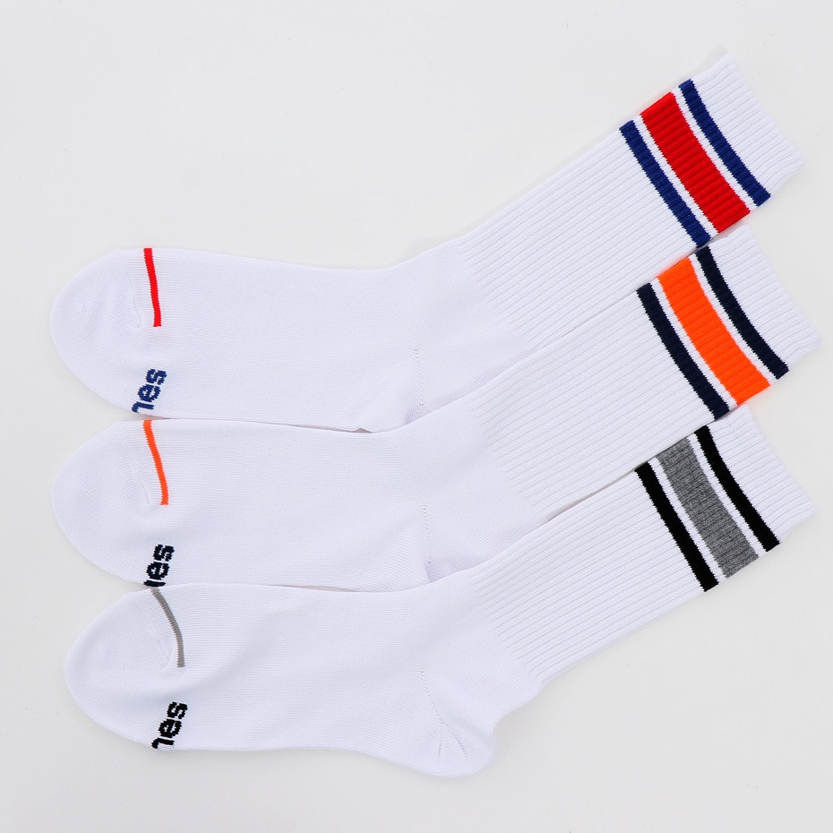 3足組 フルレングスソックス ライン【ノンパイル】 19SS ヘインズ(HMSCK009S)