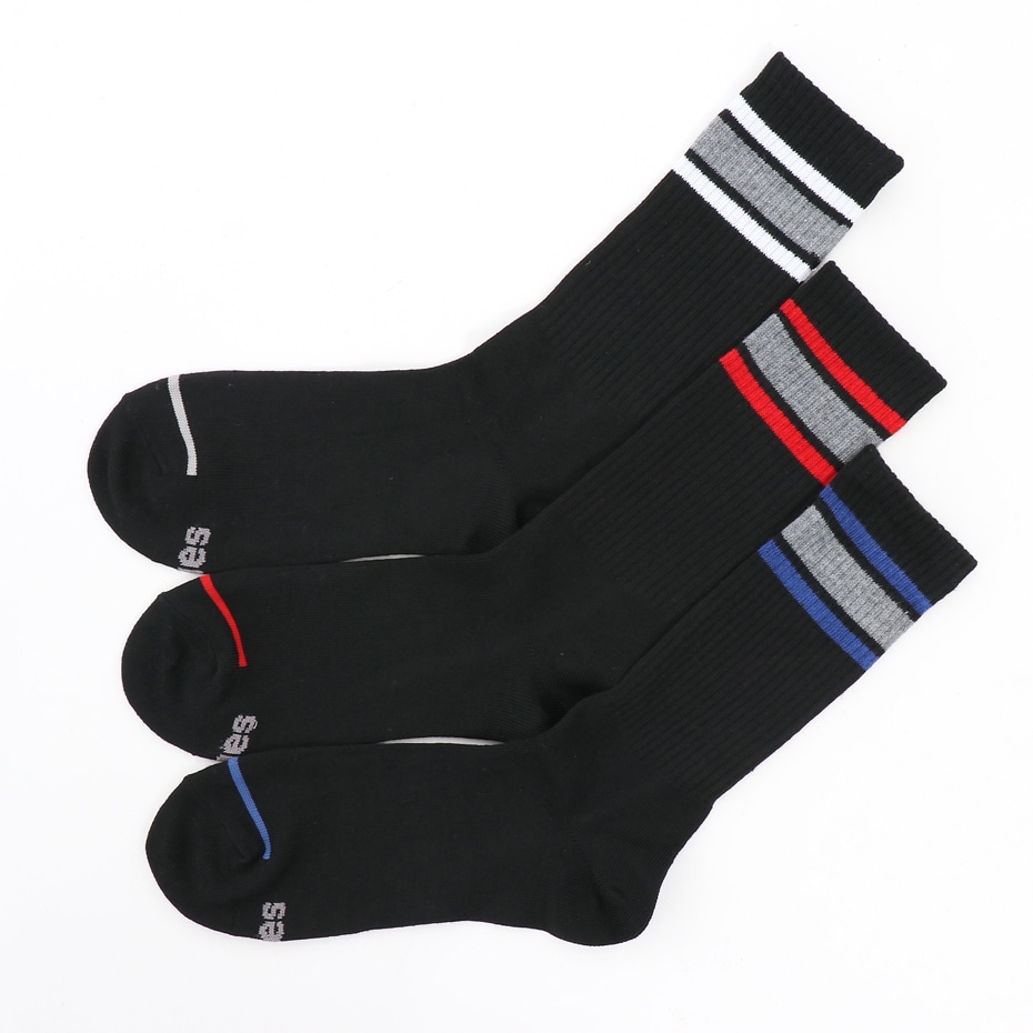 3足組 フルレングスソックス ライン【ノンパイル】 18FW ヘインズ(HMSCK009S)