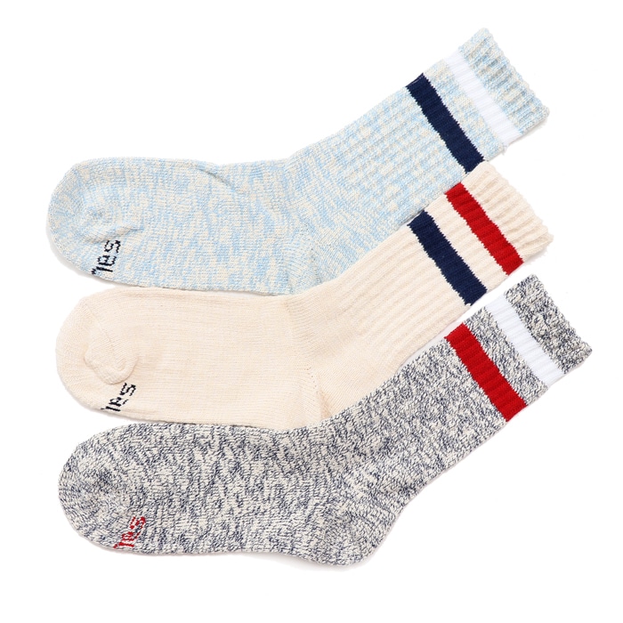 3足組 フルレングスソックスラインスラブ【ノンパイル】 18FW ヘインズ(HMSCL006)