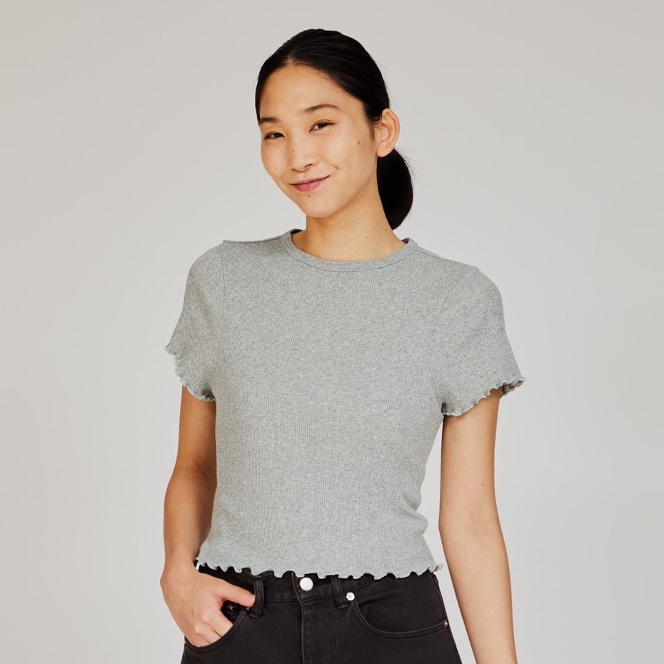 Hanes originalsクロップTシャツ 25SS ヘインズ(HW1-B101)