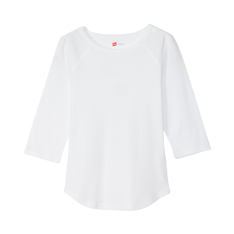 Hanes originals3/4スリーブTシャツ 25SS ヘインズ(HW1-B102)