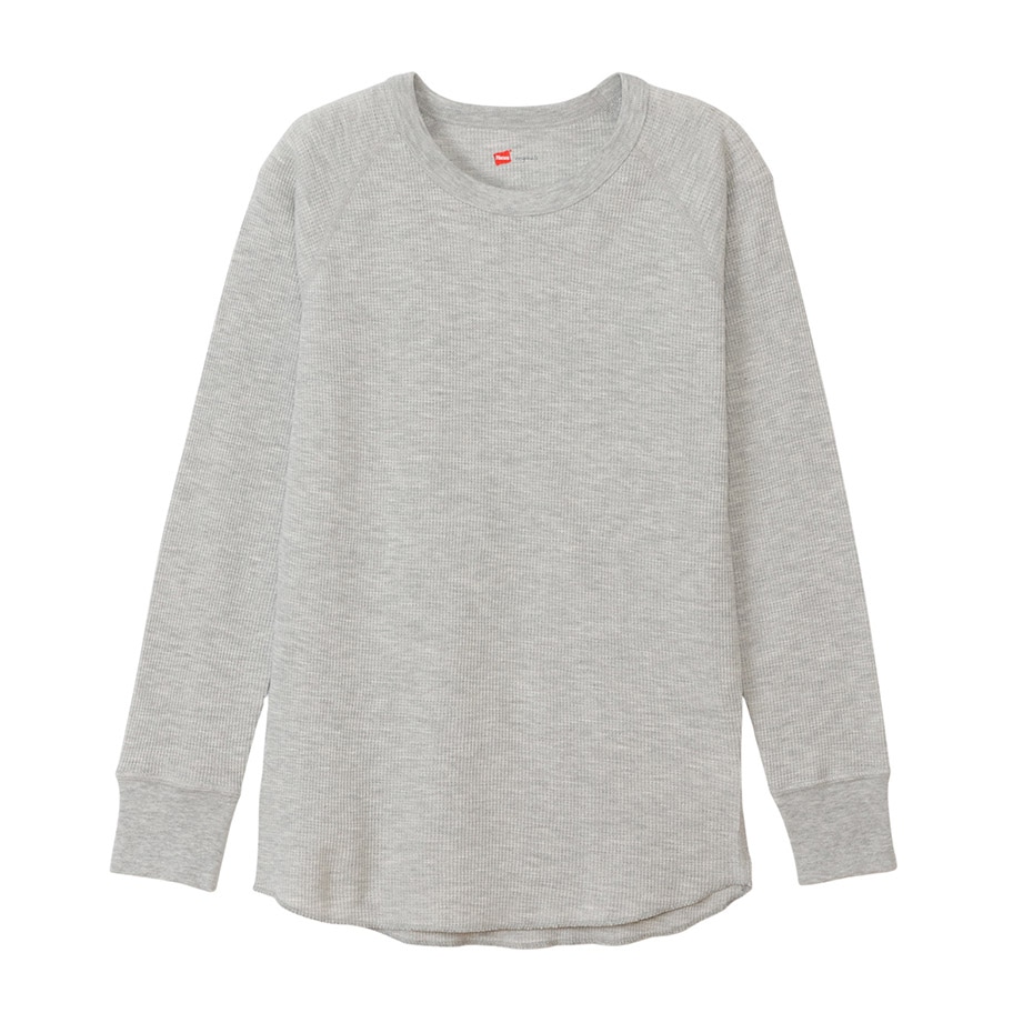 Hanes originals ワッフルクルーネックロングスリーブTシャツ 25FW ヘインズ(HW4-C501)