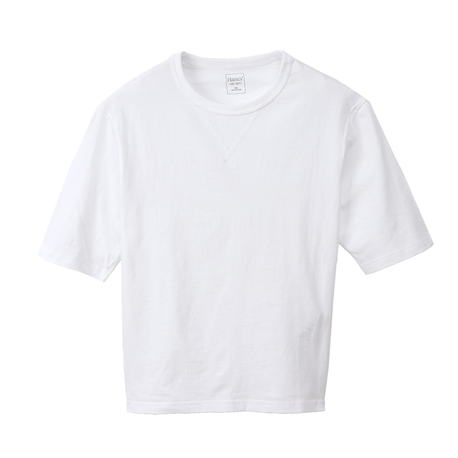 ウィメンズ Elbow-length 【5分丈】 Tシャツ 19SS【春夏新作】Hanes Undies ヘインズ(HW4-P201)