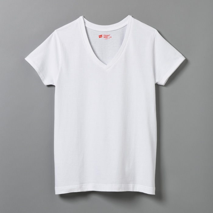 ウィメンズ ジャパンフィット【2枚組】VネックTシャツ 18SS Japan Fit for HER ヘインズ(HW5125)