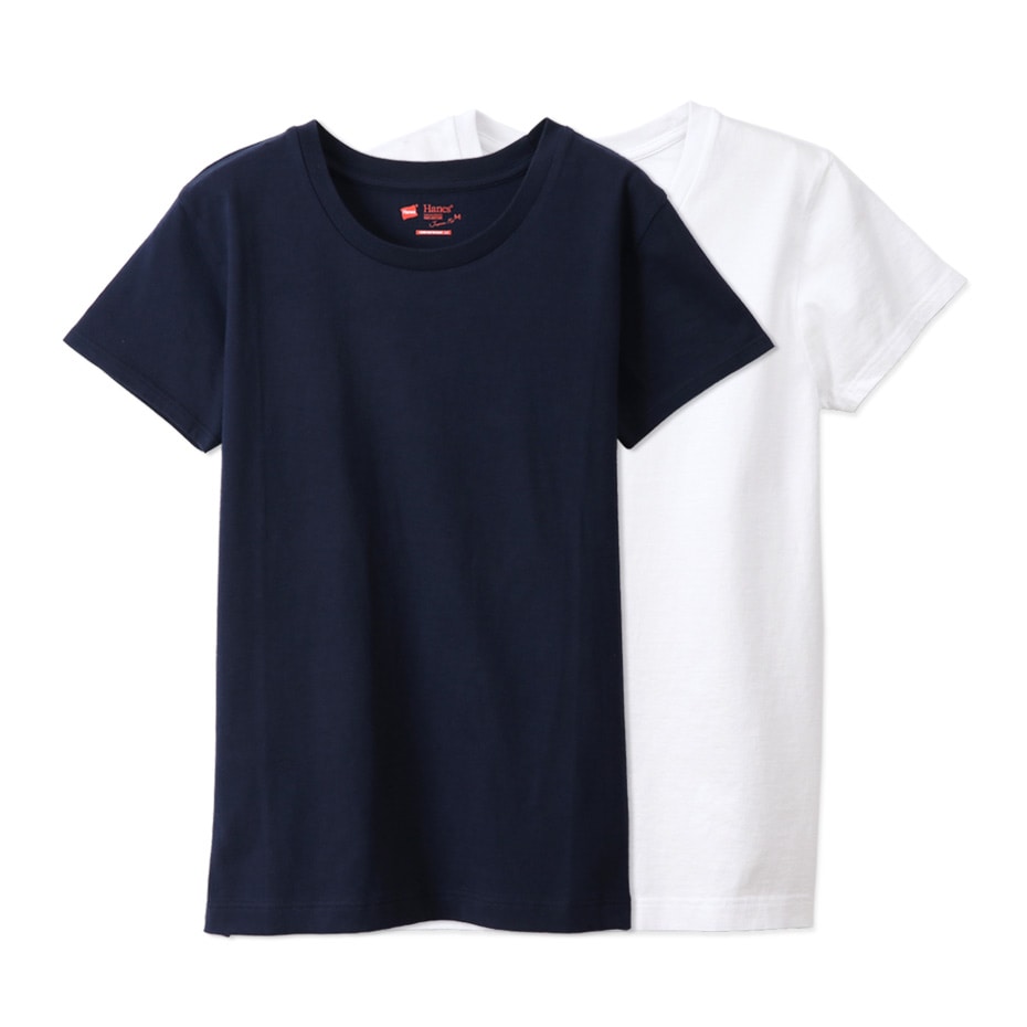 ウィメンズ ジャパンフィット【2枚組】クルーネックTシャツ 5.3oz 20SS Japan Fit for HER ヘインズ(HW5320)