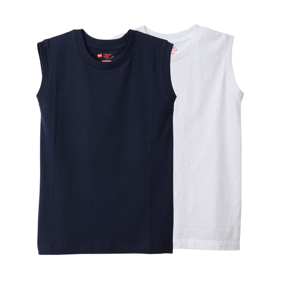 ウィメンズ ジャパンフィット【2枚組】スリーブレスTシャツ 5.3oz 20FW Japan Fit for HER ヘインズ(HW5327)