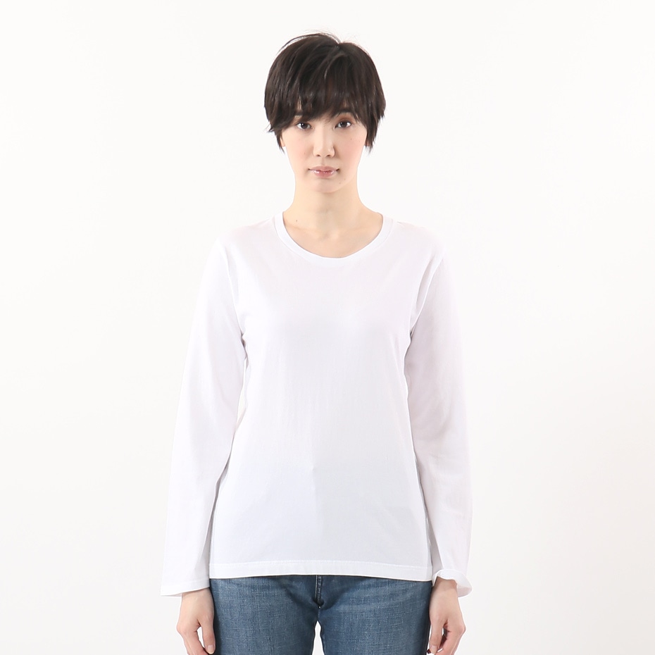 ウィメンズ ジャパンフィット【2枚組】クルーネックロングスリーブTシャツ 5.3oz 20FW Japan Fit for HER ヘインズ(HW5440)